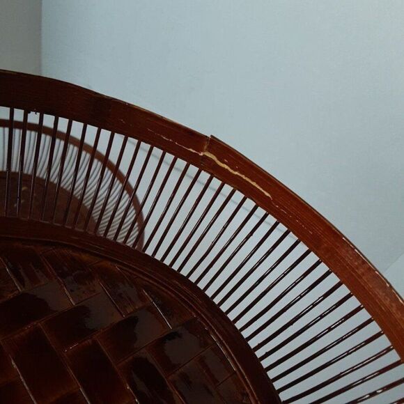 Vintage RARE Asian Brown Basket Food Storage 10in - Picture 4 of 12